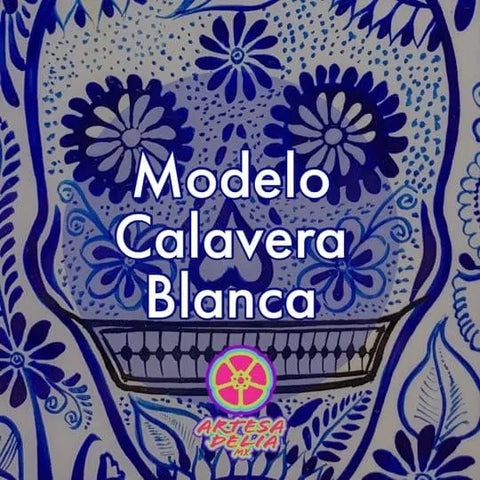 Funda Pintada a Mano iPhone 6 Modelo Calavera Blanca Artesadelia Mi Mexico