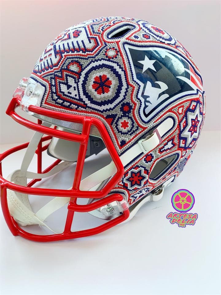 Casco FULL SIZE Huichol Sports Patriotas patriots - Artesadelia