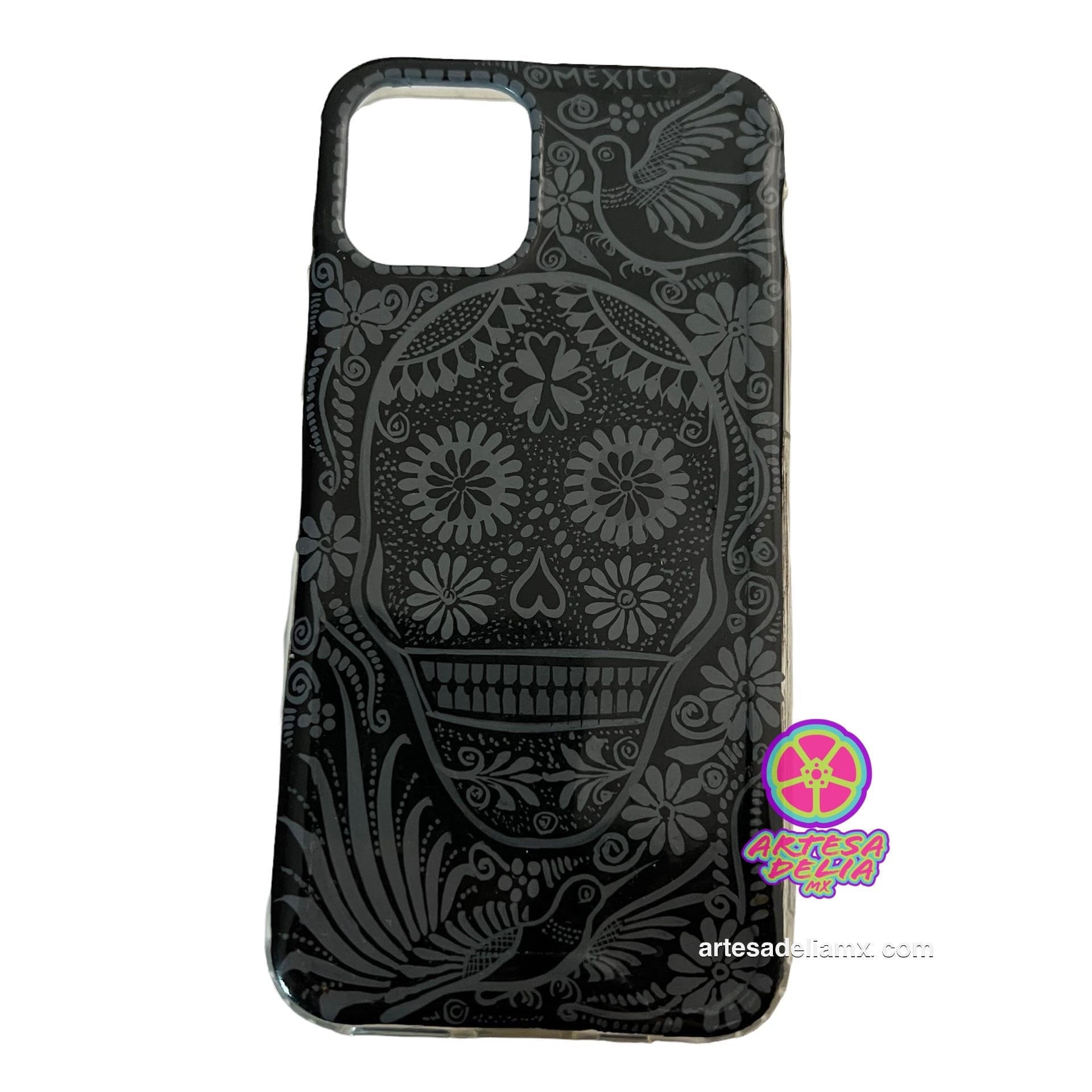 Funda Pintada a Mano iPhone 11 PRO Modelo Barro Negro - Artesadelia