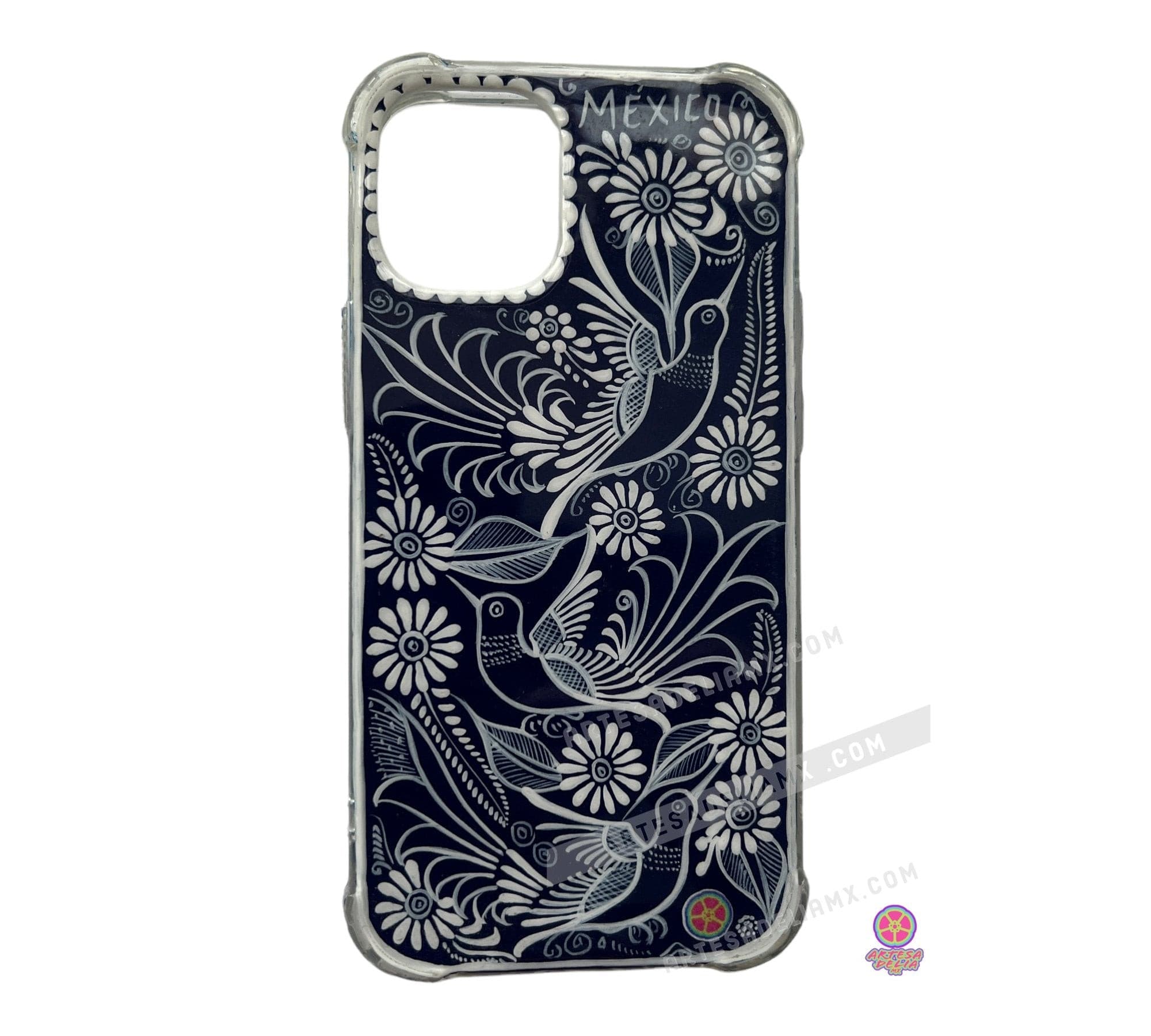 Funda Pintada a Mano iPhone 12 Mini Modelo Talavera - Artesadelia