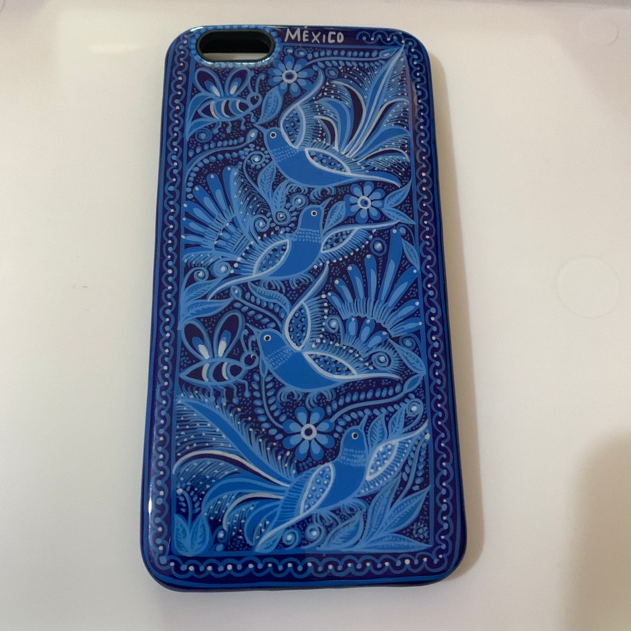 Funda Pintada a Mano iPhone 6 plus Modelo Azulejos - Artesadelia