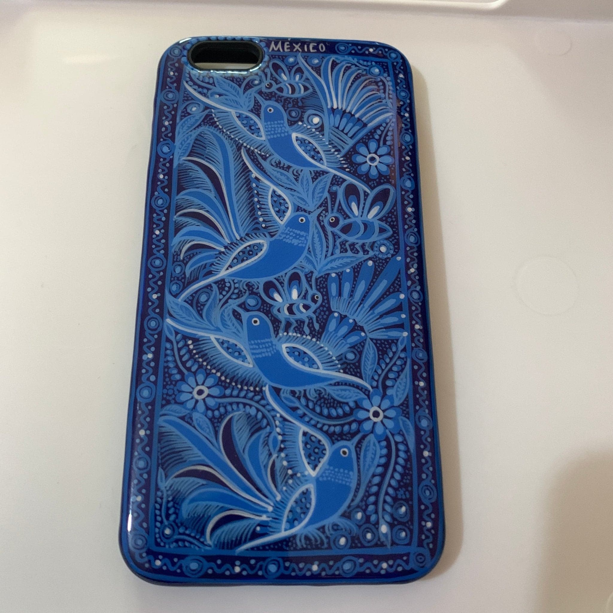 Funda Pintada a Mano iPhone 6 plus Modelo Azulejos - Artesadelia
