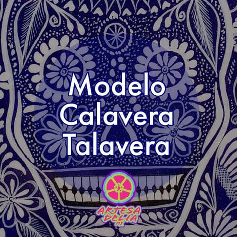 Funda Pintada a Mano iPhone 6 plus Modelo Calavera Talavera - Artesadelia