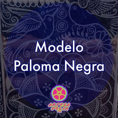 Funda Pintada a Mano iPhone 7/8 Plus Modelo Paloma Negra - Artesadelia