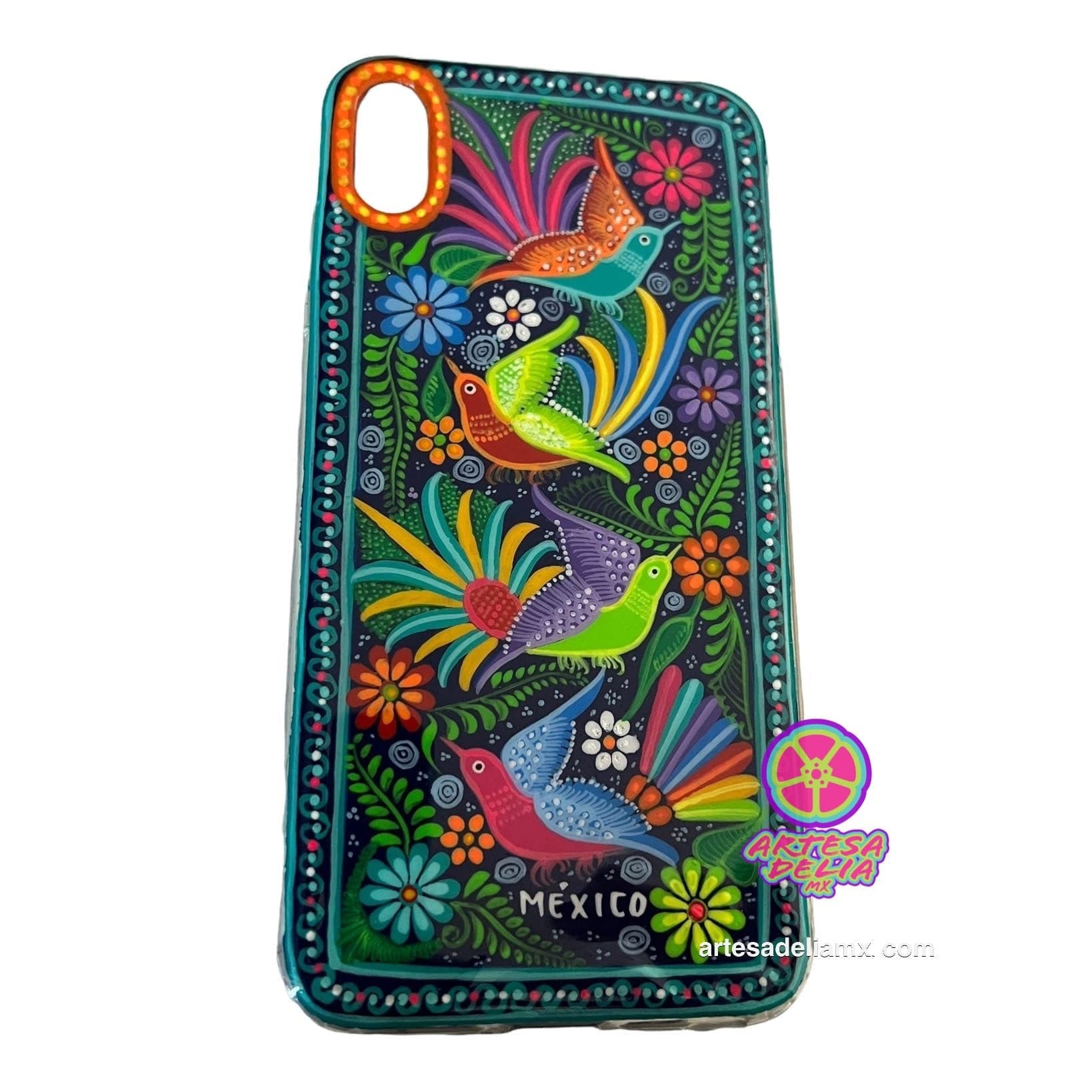Funda Pintada a Mano iPhone XS MAX Modelo Primavera - Artesadelia