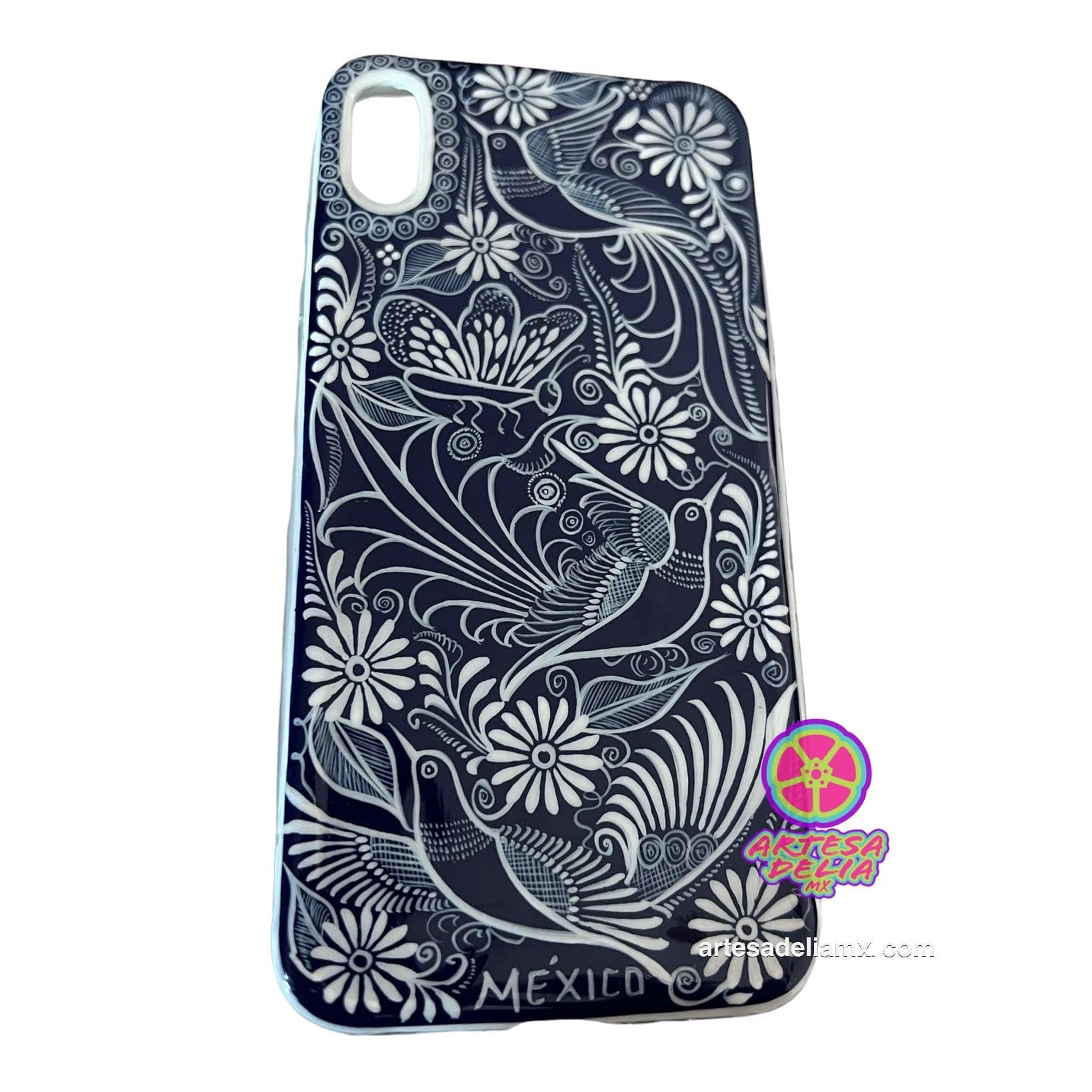 Funda Pintada a Mano iPhone XS MAX Modelo Talavera - Artesadelia