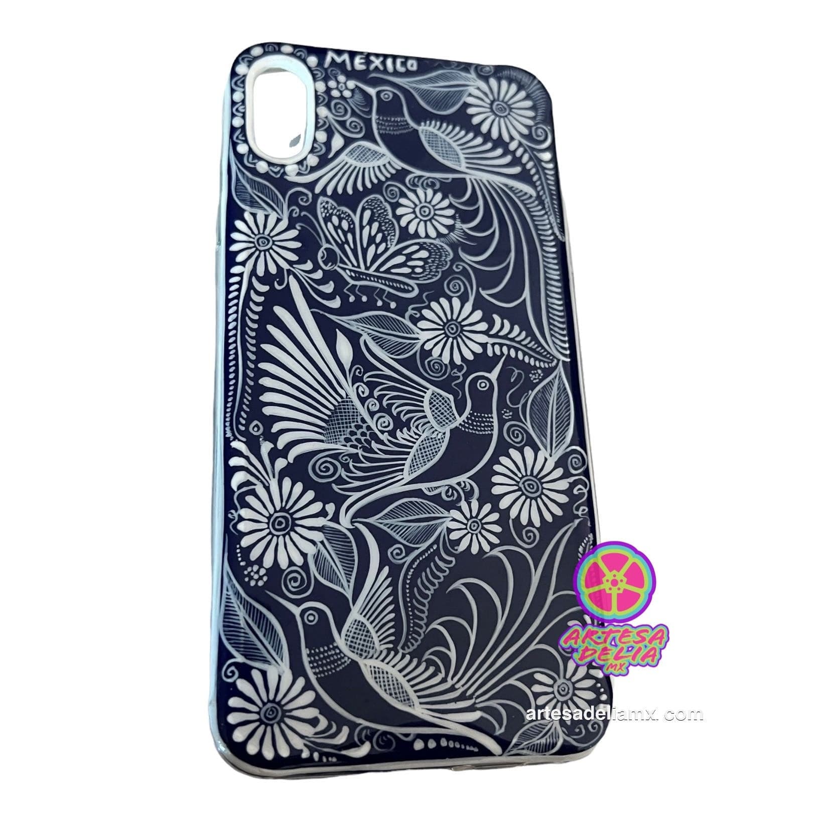 Funda Pintada a Mano iPhone XS MAX Modelo Talavera - Artesadelia