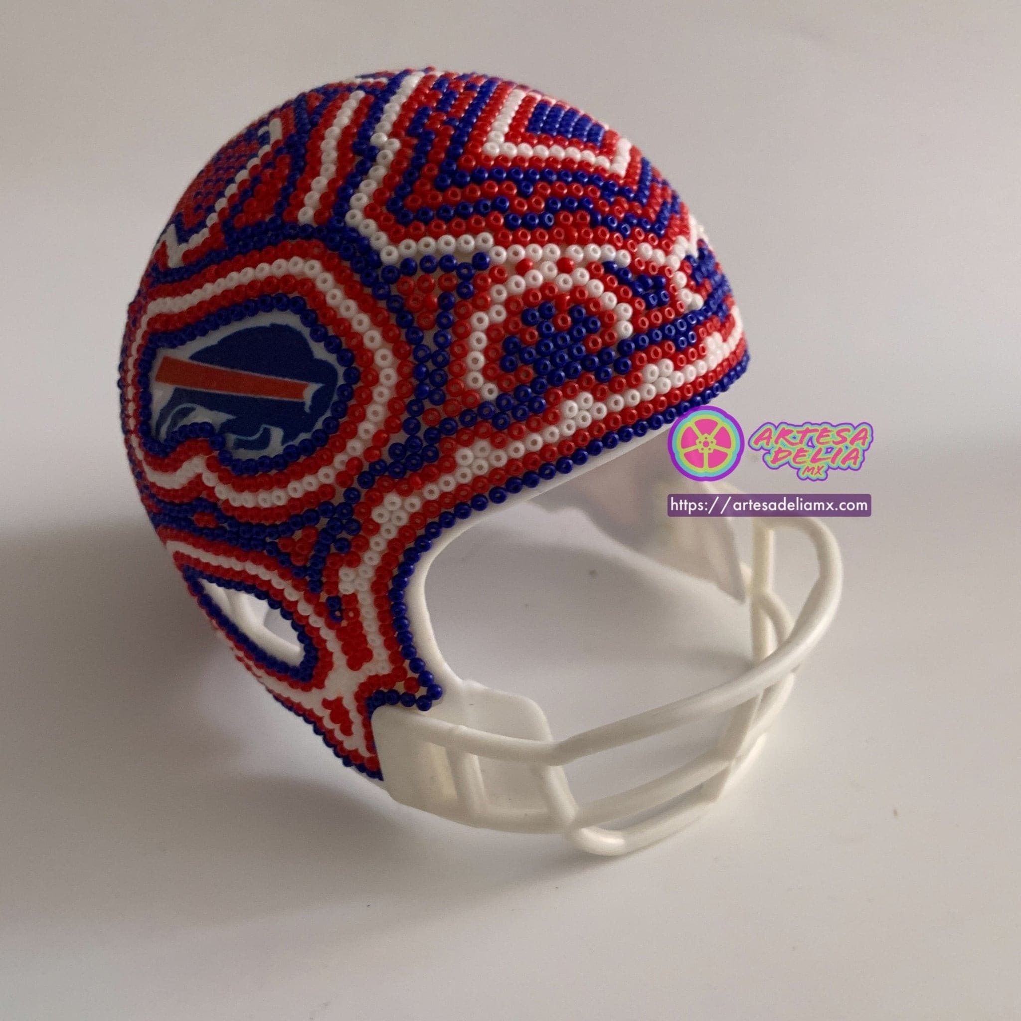 Mini Casco Huichol Sports Bufalo Bills - Artesadelia