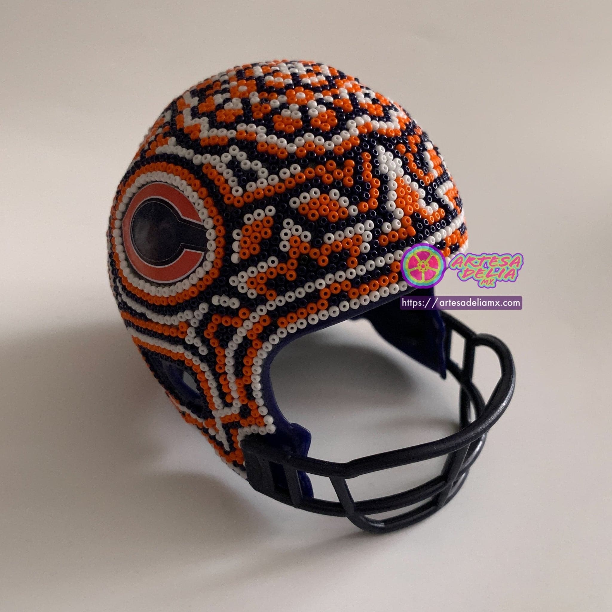 Mini Casco Huichol Sports Chicago Bears - Artesadelia