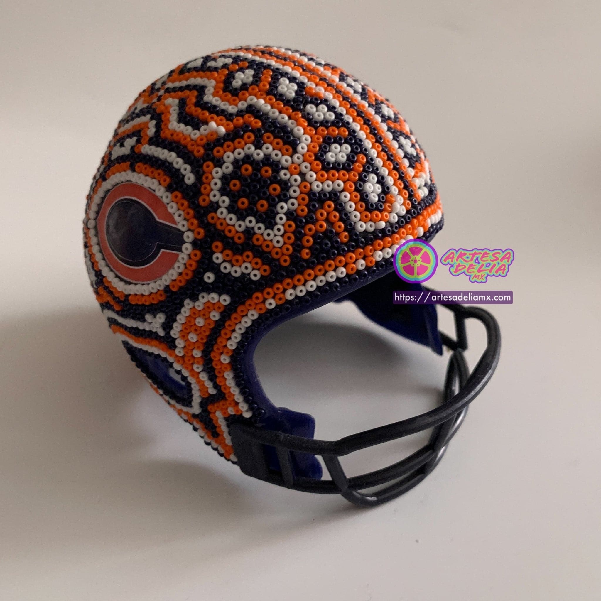 Mini Casco Huichol Sports Chicago Bears - Artesadelia