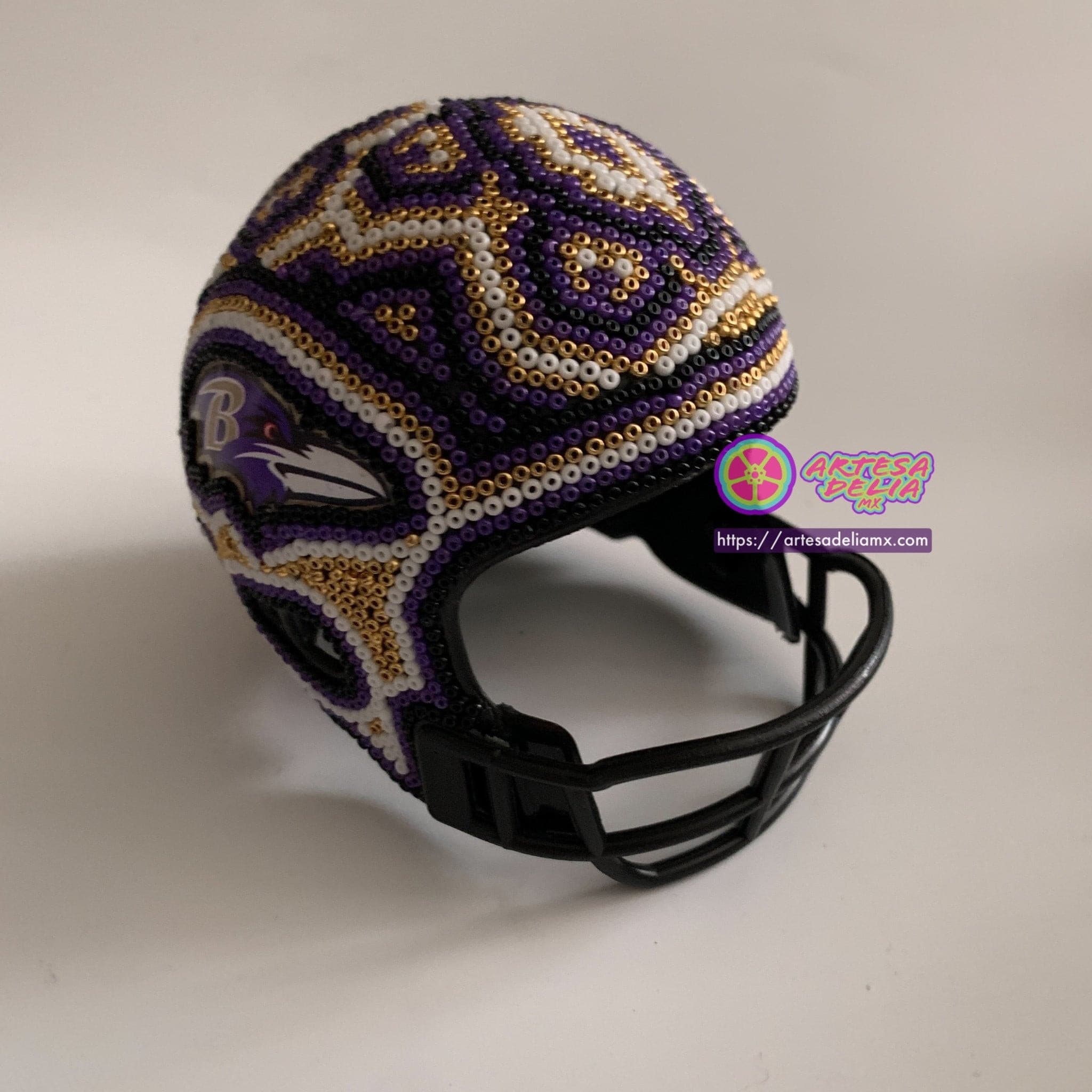 Mini Casco Huichol Sports Ravens - Artesadelia