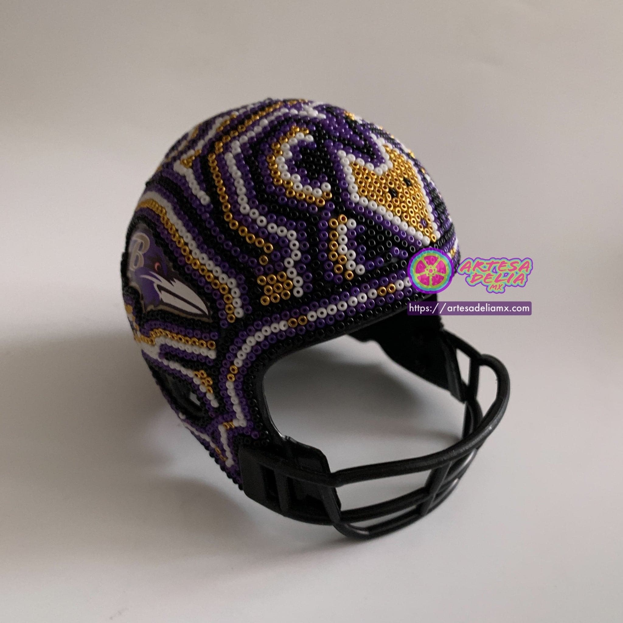 Mini Casco Huichol Sports Ravens - Artesadelia