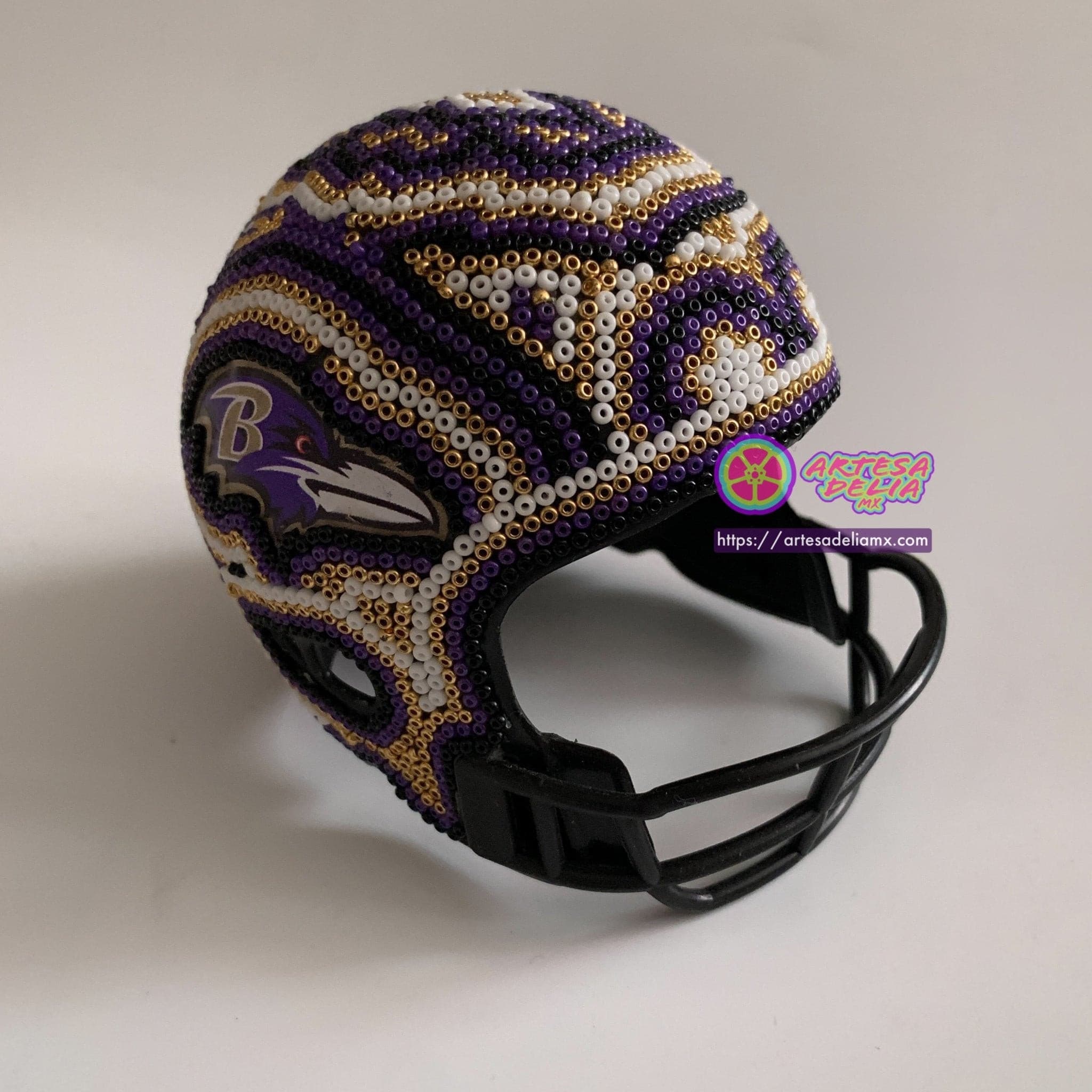Mini Casco Huichol Sports Ravens - Artesadelia