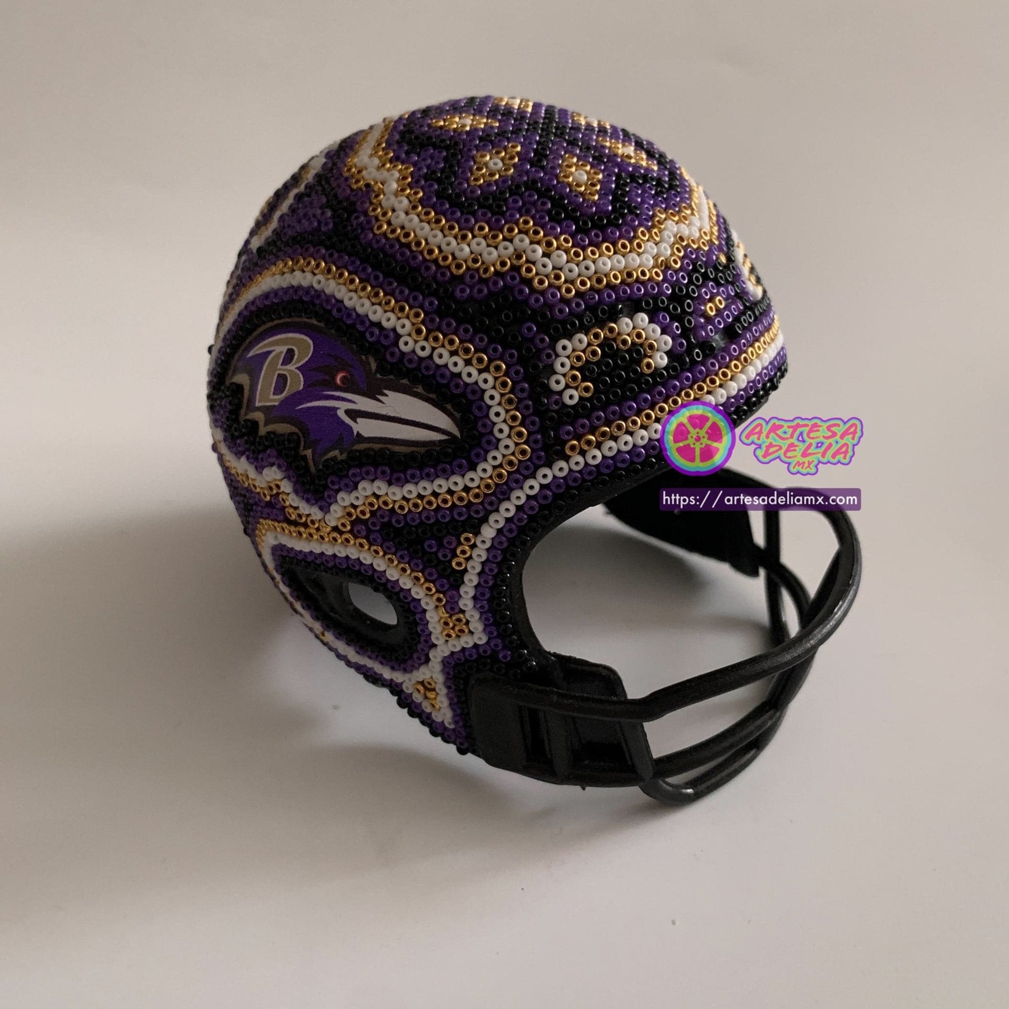 Mini Casco Huichol Sports Ravens - Artesadelia