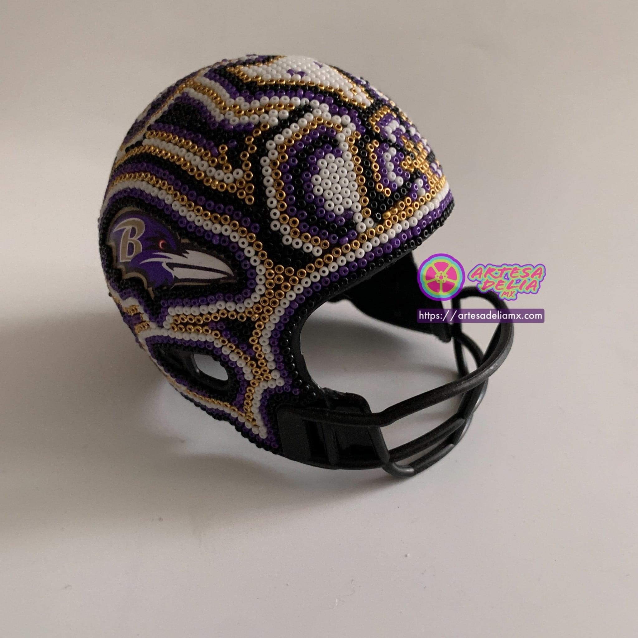 Mini Casco Huichol Sports Ravens - Artesadelia