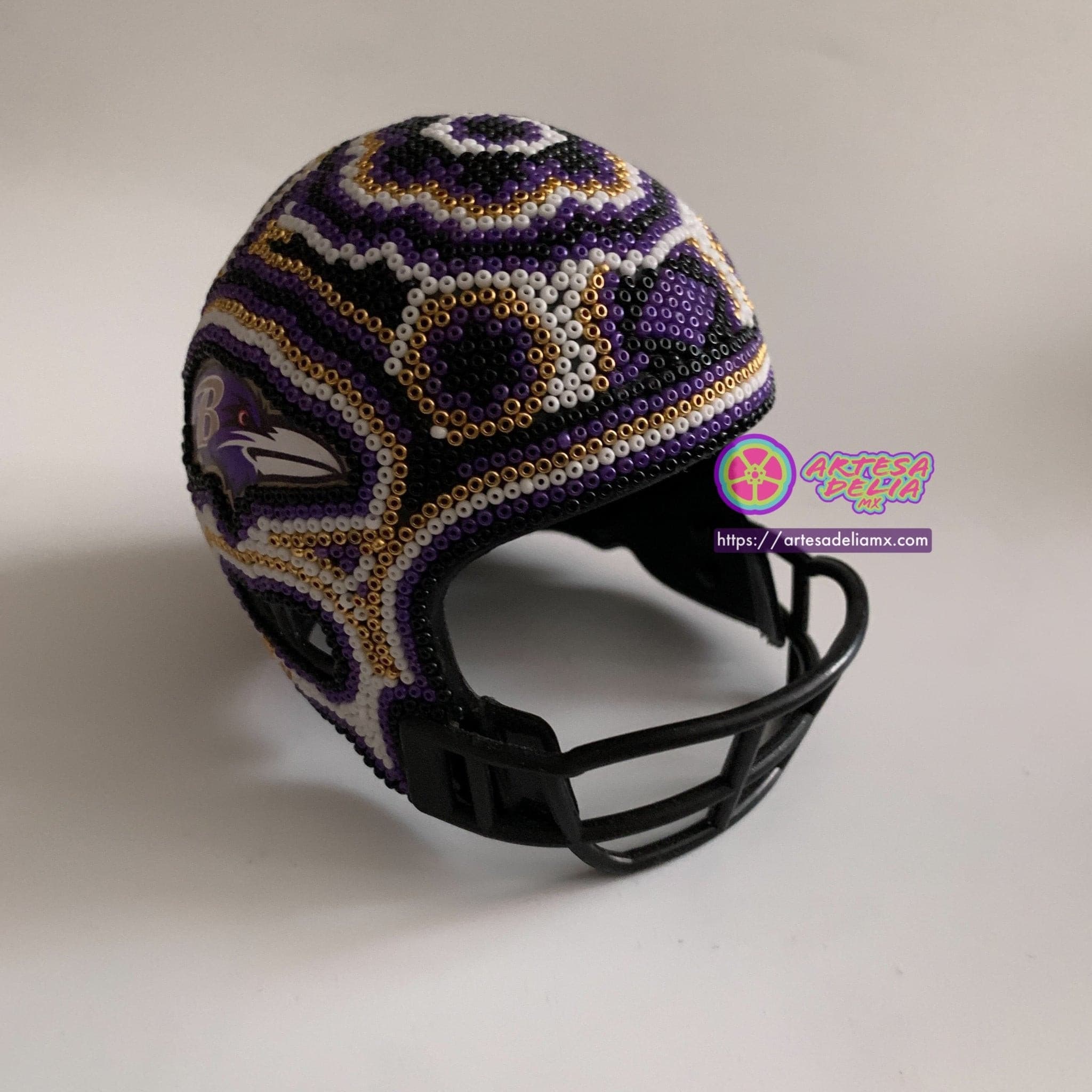 Mini Casco Huichol Sports Ravens - Artesadelia