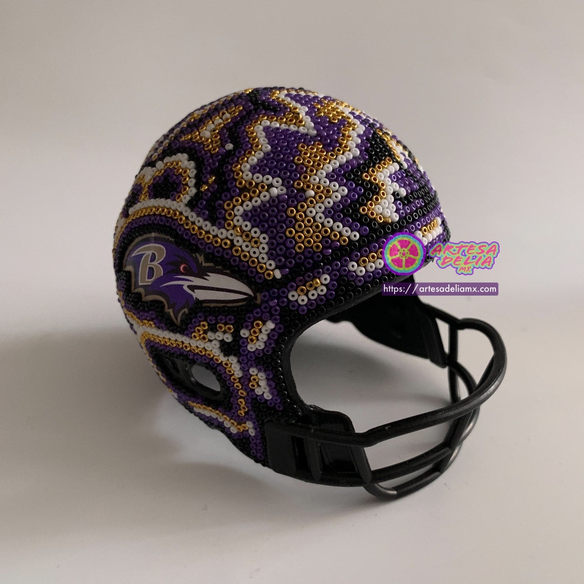Mini Casco Huichol Sports Ravens - Artesadelia
