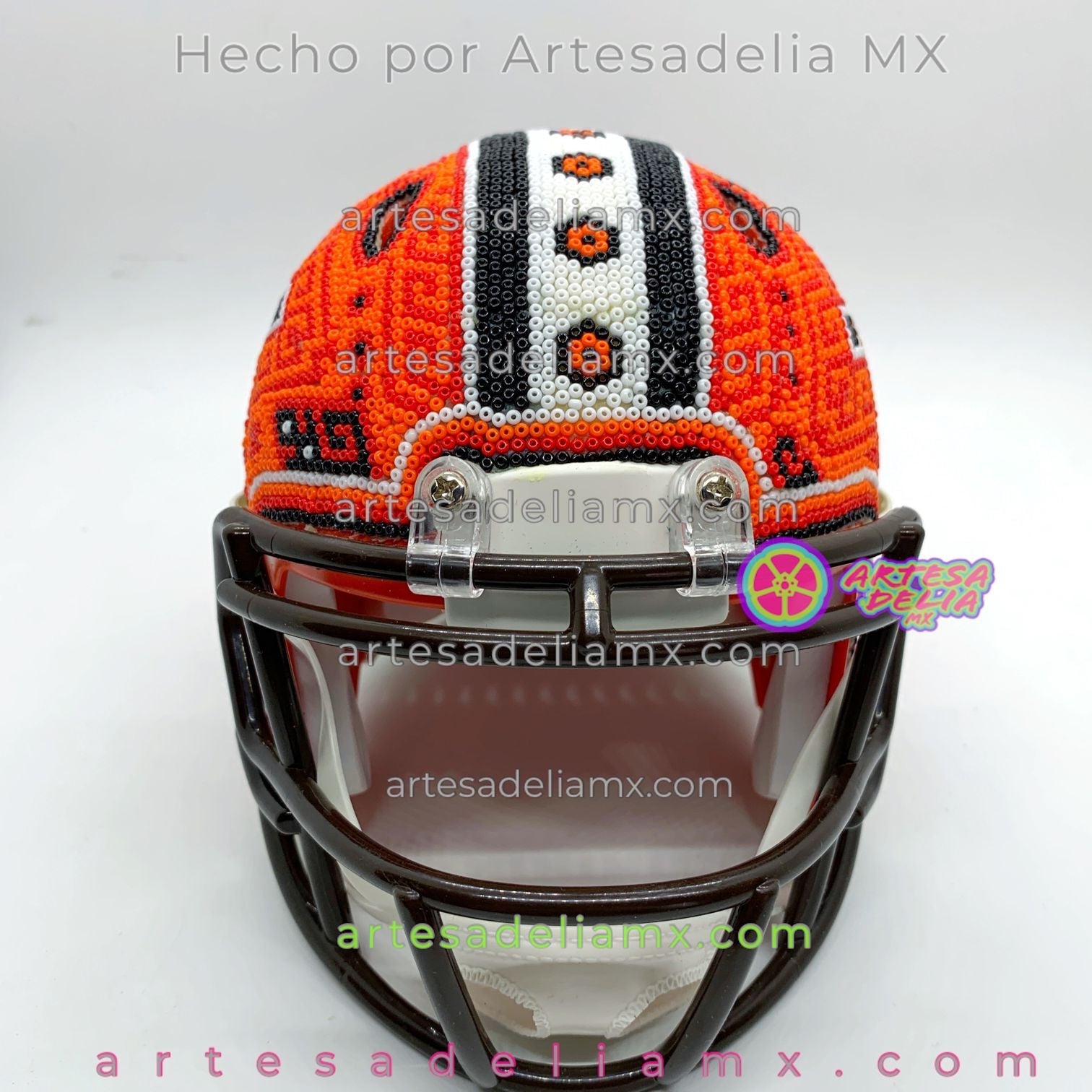PRE-ORDEN Brows Cafes Cleveland Casco Huichol Sports NFL - Artesadelia