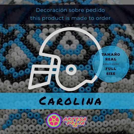 PRE-ORDEN Carolina Panthers Casco Huichol Sports NFL - Artesadelia