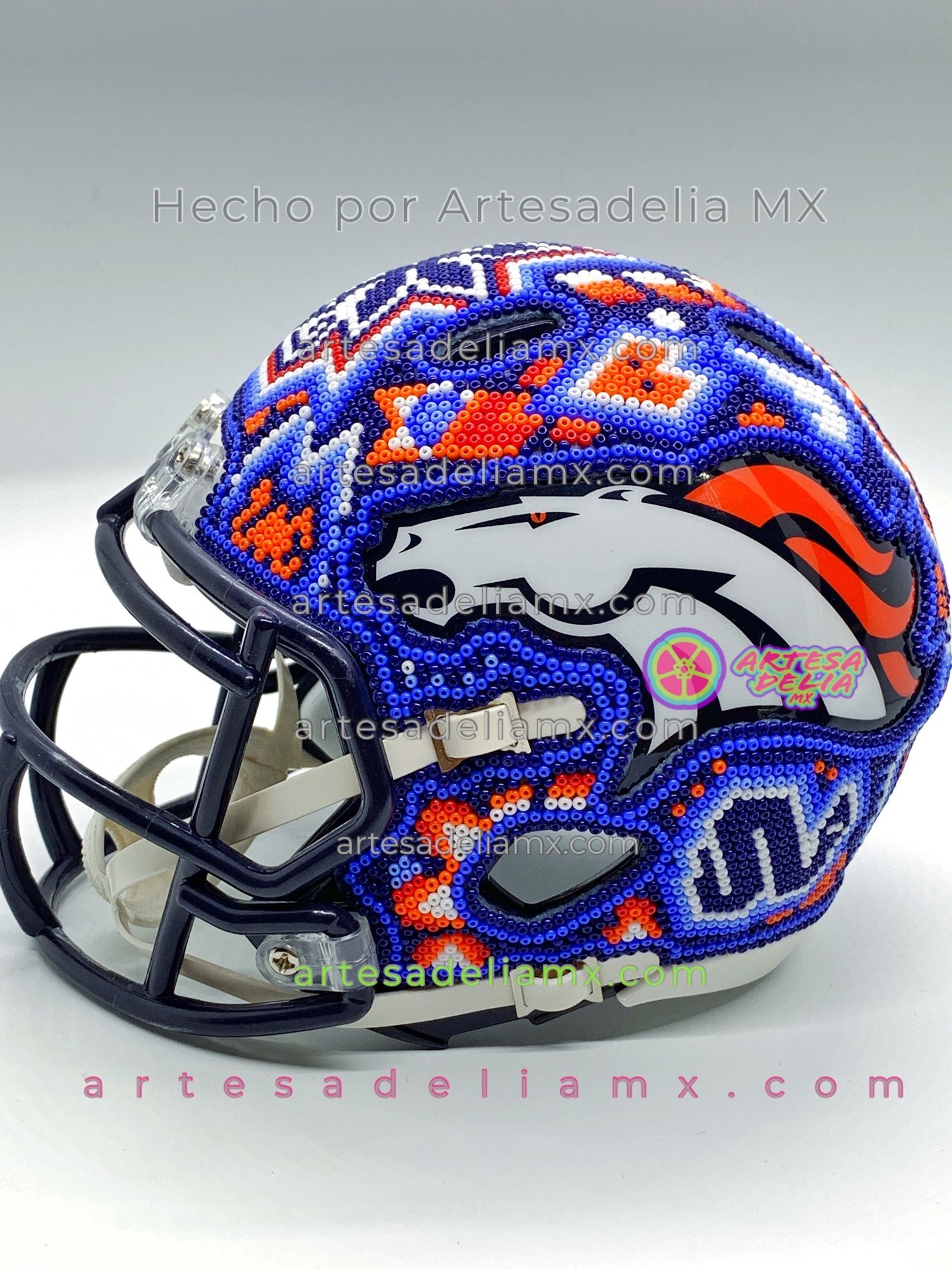 PRE-ORDEN Denver Broncos Casco Huichol Sports NFL - Artesadelia
