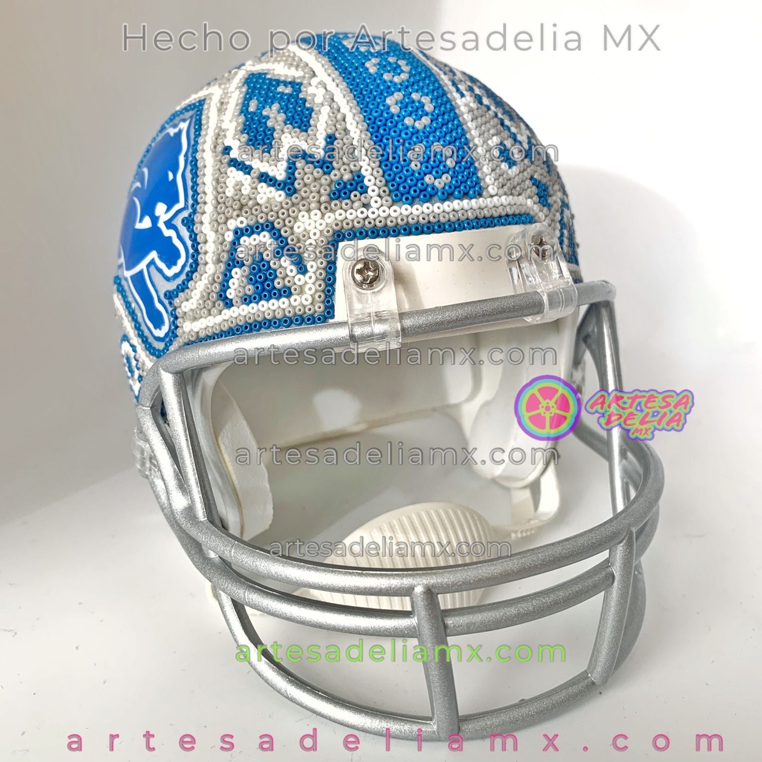 PRE-ORDEN Detroit Lions Casco Huichol Sports NFL - Artesadelia