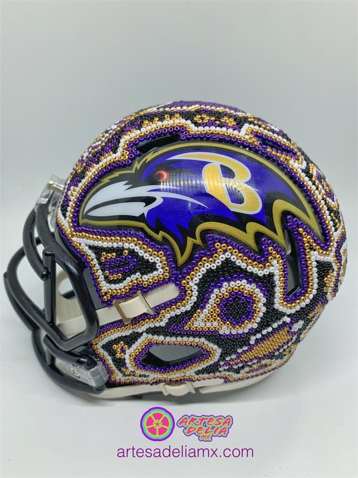 PRE-ORDEN Ravens Casco Huichol Sports NFL - Artesadelia