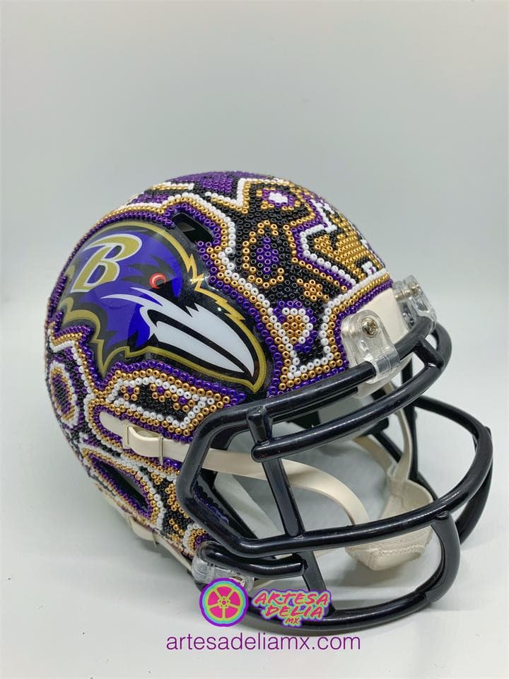 PRE-ORDEN Ravens Casco Huichol Sports NFL - Artesadelia