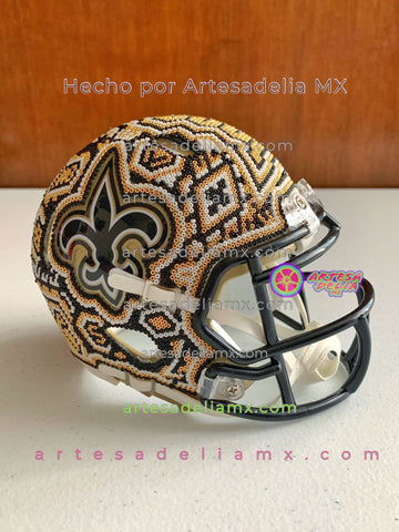PRE-ORDEN Saints Casco Huichol Sports NFL - Artesadelia